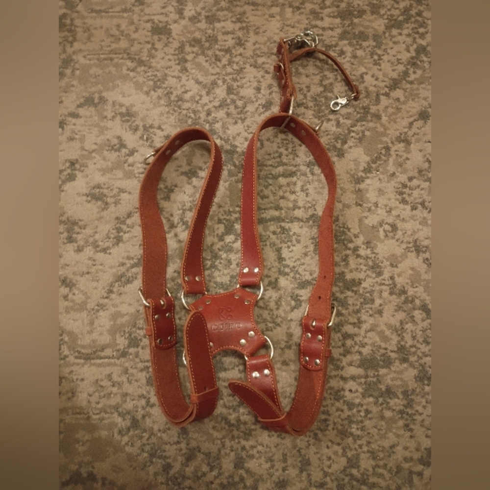 Coiro Leather Camera Strap Harness Quick Release Brown Adjustable